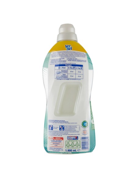 vernel ammorbidente concentrato - 78 lavaggi - 1950ml - vento di freschezza: tuttocasashop.it: prodotti per bucato e tessuti