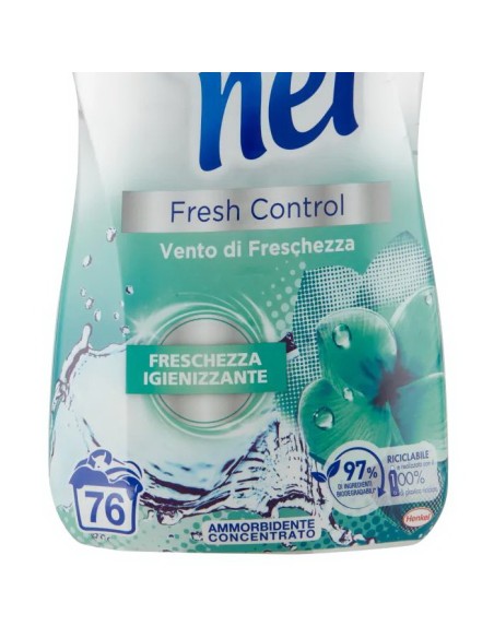 vernel ammorbidente concentrato - 78 lavaggi - 1950ml - vento di freschezza: tuttocasashop.it: prodotti per bucato e tessuti