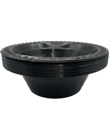 25 ciotole in plastica riutilizzabili - 500cc - diametro 17cm - nero: tuttocasashop.it: carta & monouso
