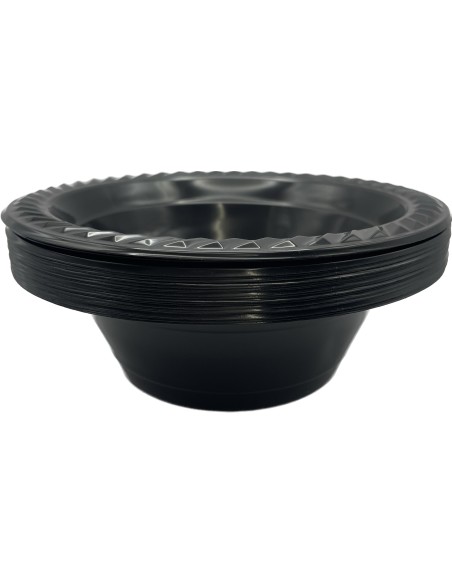 25 ciotole in plastica riutilizzabili - 500cc - diametro 17cm - nero: tuttocasashop.it: carta & monouso