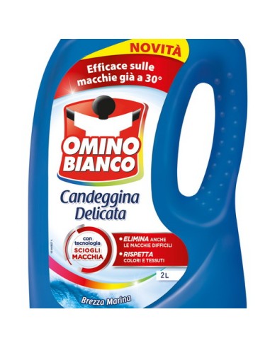 omino bianco candeggina delicata - 2 litri - brezza marina: tuttocasashop.it: prodotti per bucato e tessuti