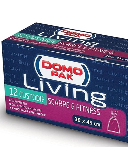 Domopak Living Custodie Antiodore Scarpe e Fitness 12 pz