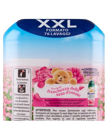 coccolino ammorbidente concentrato - xxl 76 lavaggi 1750ml - seta: tuttocasashop.it: prodotti per bucato e tessuti