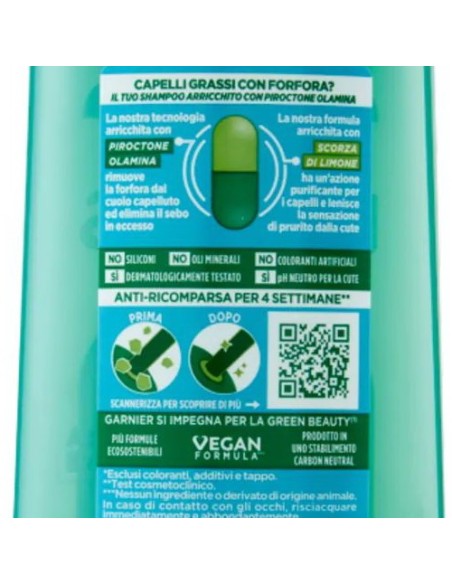 fructis shampoo - 250ml - antiforfora citrus detox - capelli grassi: tuttocasashop.it: igiene e cura della persona