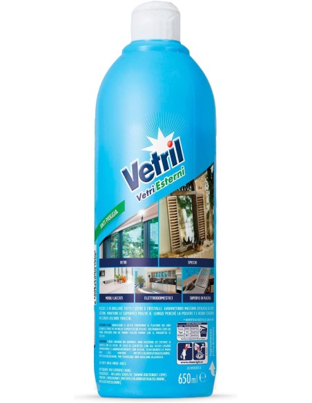 vetril vetri 650ml - vetri esterni anti pioggia con scudo anti goccia: tuttocasashop.it: pulizia e cura della casa