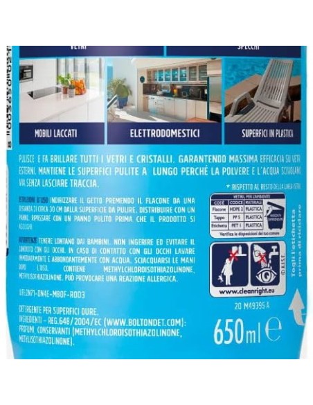 vetril vetri 650ml - vetri esterni anti pioggia con scudo anti goccia: tuttocasashop.it: pulizia e cura della casa