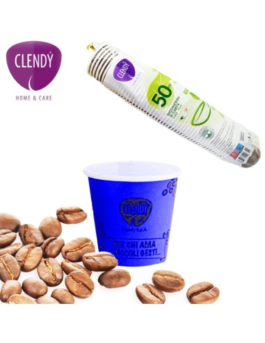 clendy bicchieri caffe' monouso in carta da 75ml - 50 pezzi - blu: tuttocasashop.it: carta & monouso