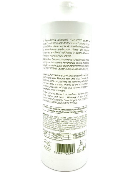 avenil doccia & bagnoschiuma - 400ml - delicato - latte & avena: tuttocasashop.it: igiene e cura della persona