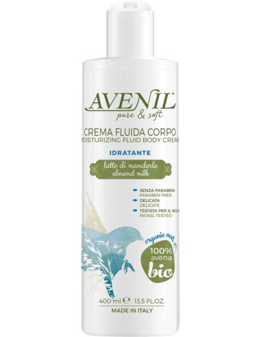 avenil crema fluida corpo - 400ml - idratante - latte di mandorla: tuttocasashop.it: igiene e cura della persona