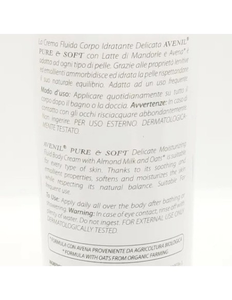 avenil crema fluida corpo - 400ml - idratante - latte di mandorla: tuttocasashop.it: igiene e cura della persona