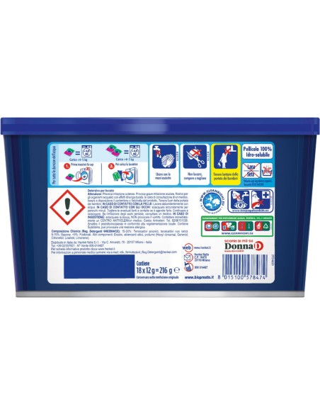 bio presto power caps detersivo lavatrice - 18 capsule - classico: tuttocasashop.it: prodotti per bucato e tessuti