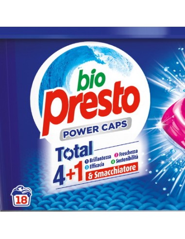 bio presto power caps detersivo lavatrice - 18 capsule - classico: tuttocasashop.it: prodotti per bucato e tessuti