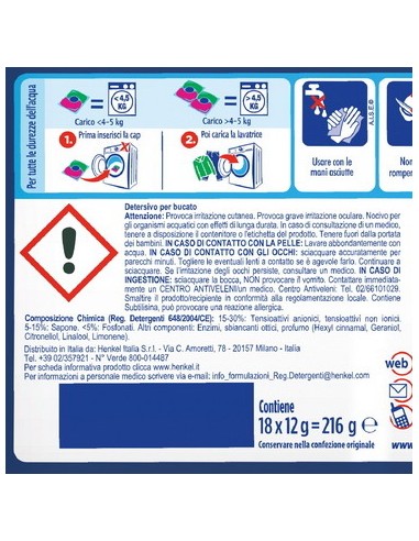 bio presto power caps detersivo lavatrice - 18 capsule - classico: tuttocasashop.it: prodotti per bucato e tessuti