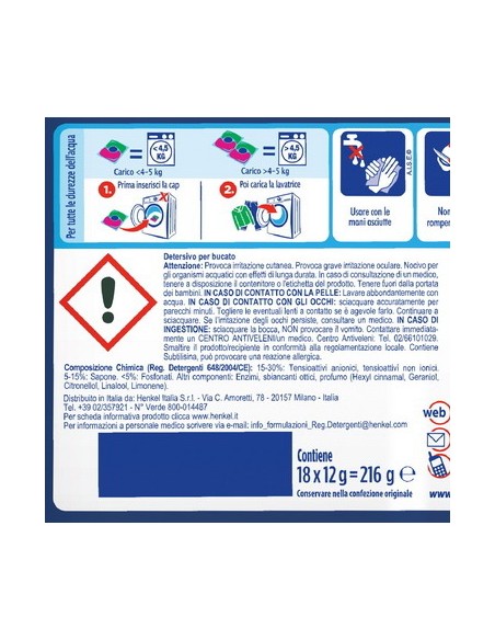 bio presto power caps detersivo lavatrice - 18 capsule - classico: tuttocasashop.it: prodotti per bucato e tessuti