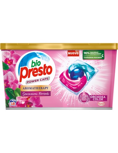 bio presto power caps detersivo lavatrice - 18 capsule - color: tuttocasashop.it: prodotti per bucato e tessuti