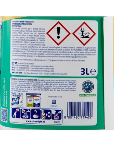ace candeggina per bucato e casa 3000ml - profumata: tuttocasashop.it: prodotti per bucato e tessuti