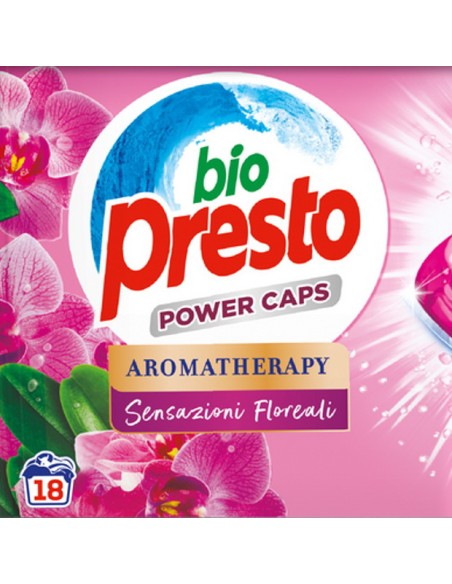 bio presto power caps detersivo lavatrice - 18 capsule - color: tuttocasashop.it: prodotti per bucato e tessuti