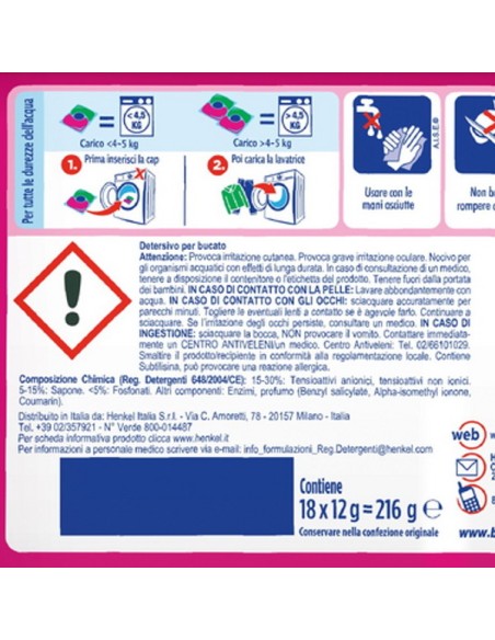 bio presto power caps detersivo lavatrice - 18 capsule - color: tuttocasashop.it: prodotti per bucato e tessuti
