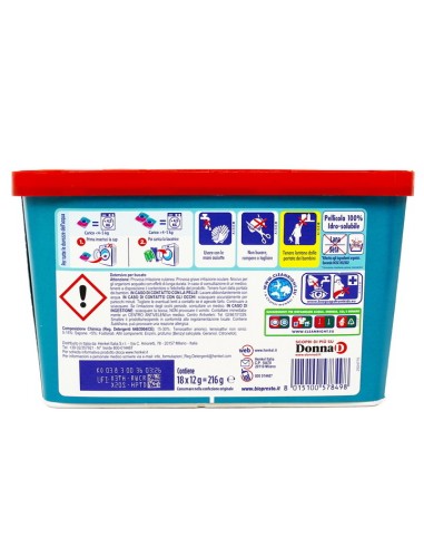 bio presto power caps detersivo lavatrice - 18 capsule - igiene e freschezza: tuttocasashop.it: prodotti per bucato e tessuti