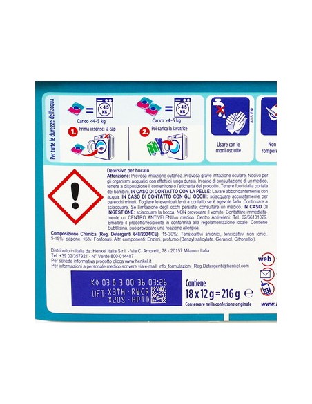 bio presto power caps detersivo lavatrice - 18 capsule - igiene e freschezza: tuttocasashop.it: prodotti per bucato e tessuti