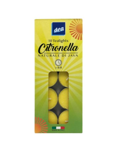 dea tealights - 10 candele alla citronella - allontanano le zanzare: tuttocasashop.it: pulizia e cura della casa