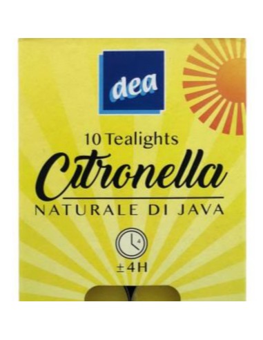 dea tealights - 10 candele alla citronella - allontanano le zanzare: tuttocasashop.it: pulizia e cura della casa