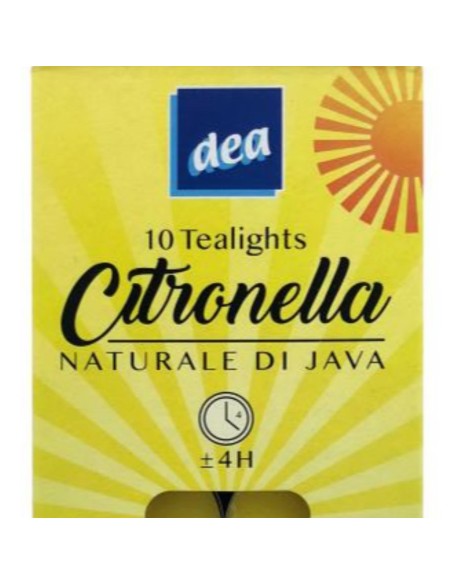 dea tealights - 10 candele alla citronella - allontanano le zanzare: tuttocasashop.it: pulizia e cura della casa