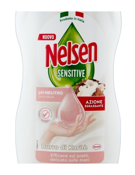 nelsen detersivo per piatti - 850ml - sensitive - karite': tuttocasashop.it: pulizia e cura della casa