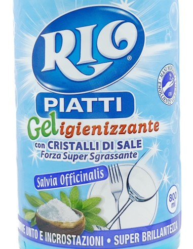 rio detersivo per piatti - 800ml - cristalli di sale & salvia: tuttocasashop.it: pulizia e cura della casa
