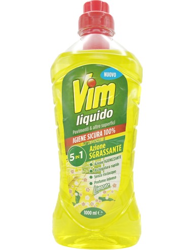 vim detergente liquido per pavimenti - 1 litro - limone: tuttocasashop.it: pulizia e cura della casa