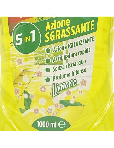 vim detergente liquido per pavimenti - 1 litro - limone: tuttocasashop.it: pulizia e cura della casa