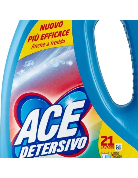 ace detersivo lavatrice liquido - 21 lavaggi - 1050ml - colore: tuttocasashop.it: prodotti per bucato e tessuti