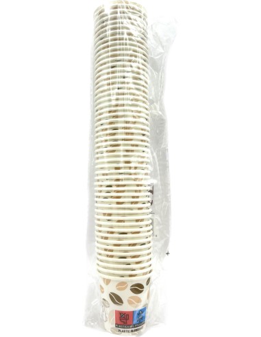 sofys bicchieri caffe' monouso in carta da 75ml - 50 pezzi - bianco: tuttocasashop.it: carta & monouso