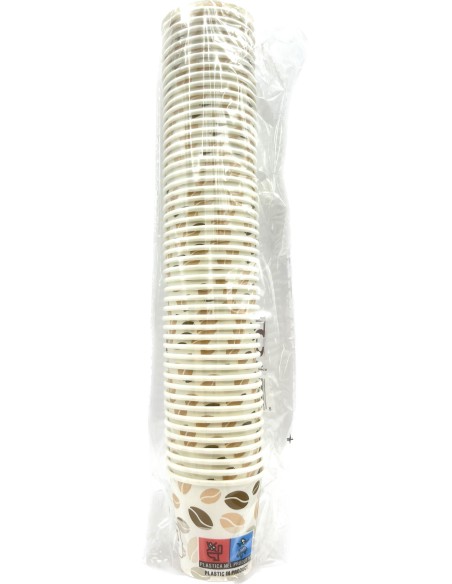 sofys bicchieri caffe' monouso in carta da 75ml - 50 pezzi - bianco: tuttocasashop.it: carta & monouso