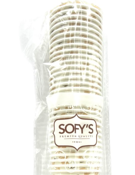 sofys bicchieri caffe' monouso in carta da 75ml - 50 pezzi - bianco: tuttocasashop.it: carta & monouso