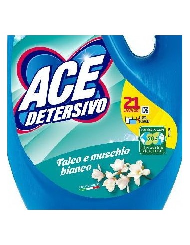 ace detersivo lavatrice liquido - 21 lavaggi - 1050ml - talco & muschio: tuttocasashop.it: prodotti per bucato e tessuti