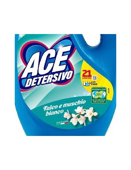 ace detersivo lavatrice liquido - 21 lavaggi - 1050ml - talco & muschio: tuttocasashop.it: prodotti per bucato e tessuti