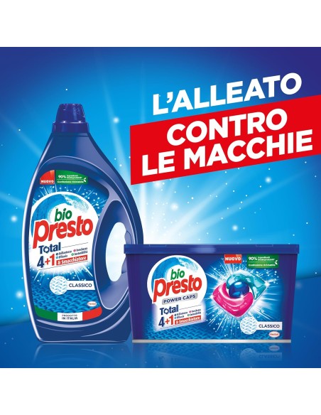 bio presto detersivo lavatrice liquido 50 lavaggi 2250ml - classico: tuttocasashop.it: prodotti per bucato e tessuti