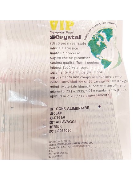 vip 30 cucchiai riutilizzabili in plastica 17cm - trasparenti - ecocrystal: tuttocasashop.it: carta & monouso