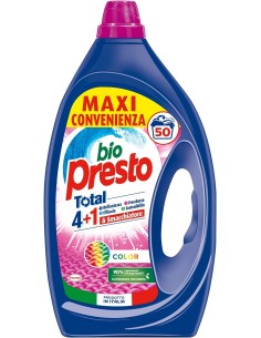 bio presto detersivo lavatrice liquido 50 lavaggi 2250ml - color: tuttocasashop.it: prodotti per bucato e tessuti
