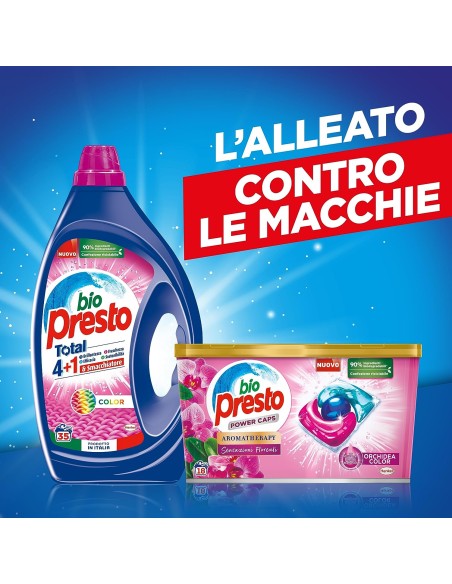 bio presto detersivo lavatrice liquido 50 lavaggi 2250ml - color: tuttocasashop.it: prodotti per bucato e tessuti