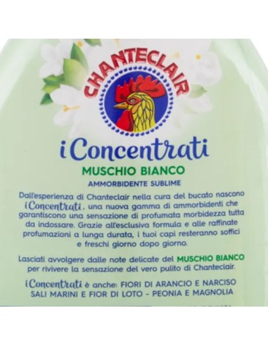 chanteclair ammorbidente concentrato - 50 lavaggi 1 litro - muschio bianco: tuttocasashop.it: prodotti per bucato e tessuti