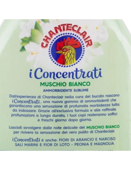 chanteclair ammorbidente concentrato - 50 lavaggi 1 litro - muschio bianco: tuttocasashop.it: prodotti per bucato e tessuti
