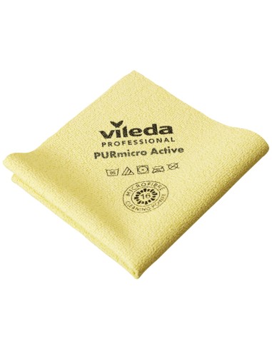 vileda professional purmicro active - panno microfibra pva 38x35 - giallo: tuttocasashop.it: pulizia e cura della casa