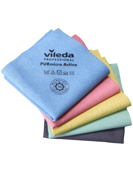 vileda professional purmicro active - panno microfibra pva 38x35 - giallo: tuttocasashop.it: pulizia e cura della casa