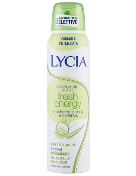 lycia deodorante spray 150ml - fresh energy: tuttocasashop.it: igiene e cura della persona