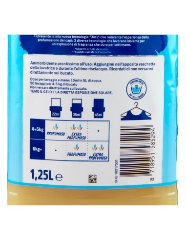fabuloso ammorbidente per bucato - 56 lavaggi 1250ml - vaniglia e orchidea: tuttocasashop.it: prodotti per bucato e tessuti