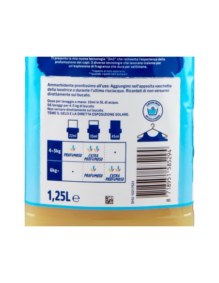 fabuloso ammorbidente per bucato - 56 lavaggi 1250ml - vaniglia e orchidea: tuttocasashop.it: prodotti per bucato e tessuti