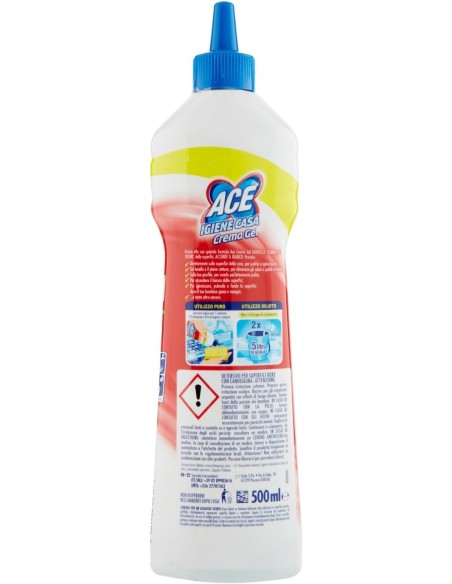 ace igiene casa crema gel 500ml - protezione per la casa con candeggina: tuttocasashop.it: pulizia e cura della casa