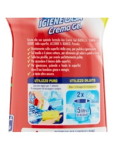 ace igiene casa crema gel 500ml - protezione per la casa con candeggina: tuttocasashop.it: pulizia e cura della casa
